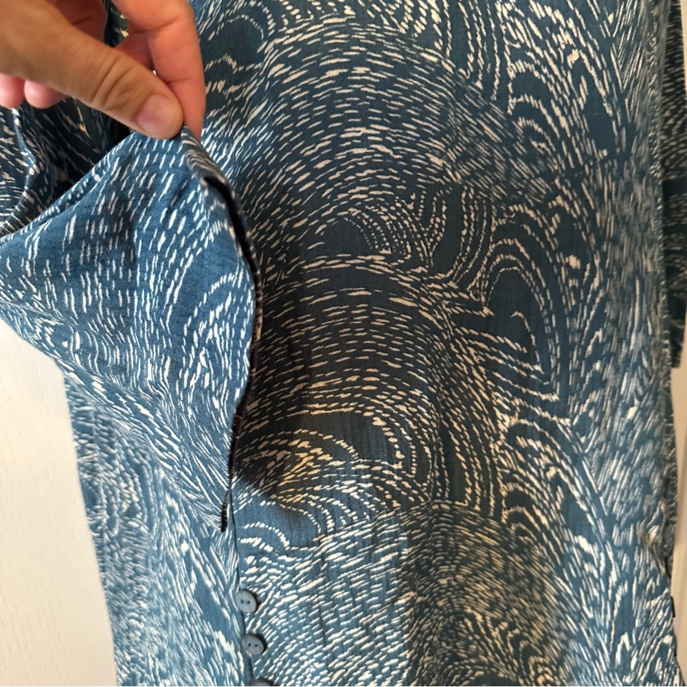 Soft Surroundings Women's Gauze Ocean Tunic Top Tandoori Spice Print- Size Small - Picture 4 of 12
